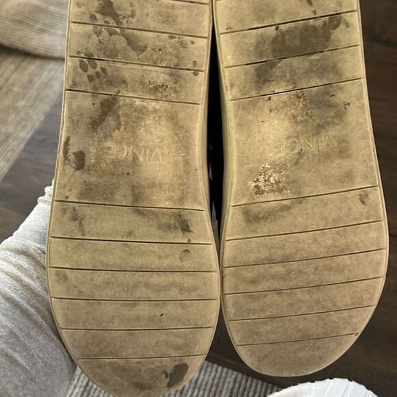 VINCE Black Velvet Slip Ons - Picture 4 of 5